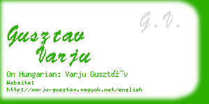 gusztav varju business card